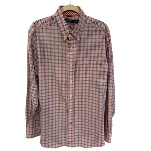 Nautica Mens Button Down Shirt Long Sleeve Plaid Classic Fit Size‎ L